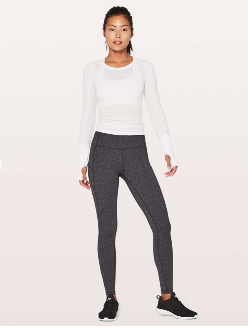 Lululemon Speed Up Tight 28” size 6 Power Luxtreme Variegated Heathered Black